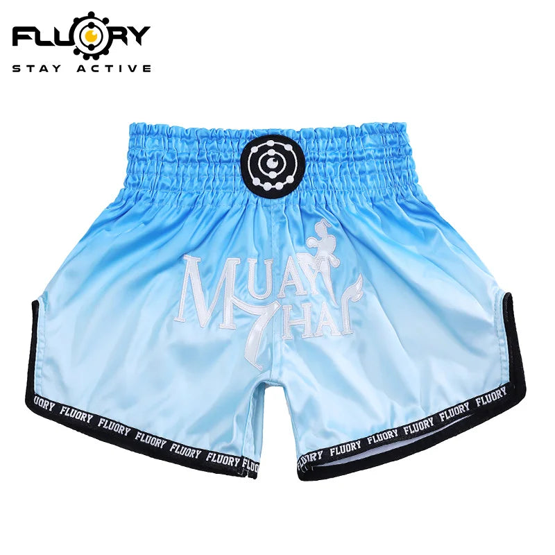 Floral Beautiful Gradient Women's Muay Thai Shorts Fighting Martial Arts