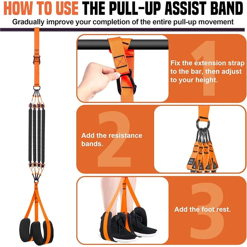 Pull-Up Assist Bands Set, Resistance Strap for Pull-Ups