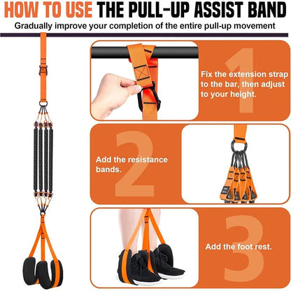 Pull-Up Assist Bands Set, Resistance Strap for Pull-Ups
