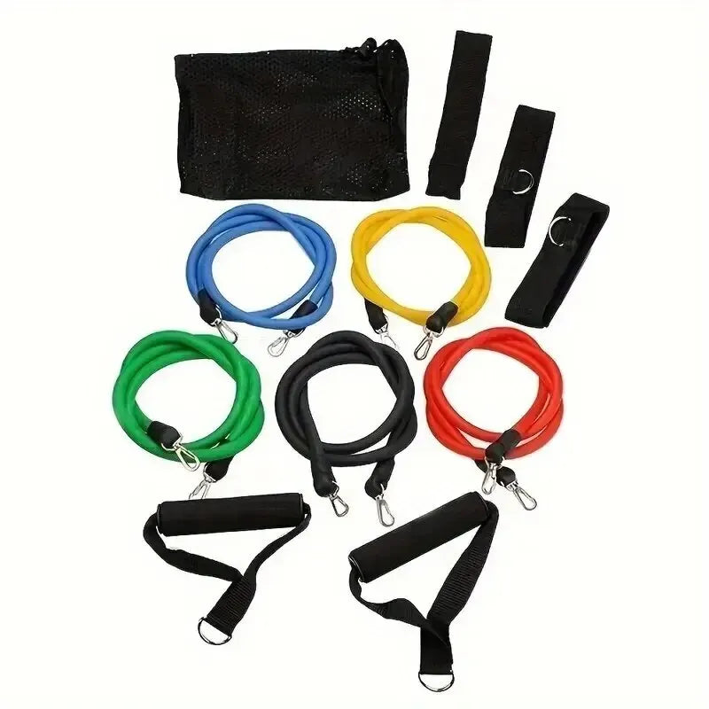 11pcs/Set Pull Rope, Resistance Bands, Portable Fitness Equipment, Ankle Strap, Chest Expander
