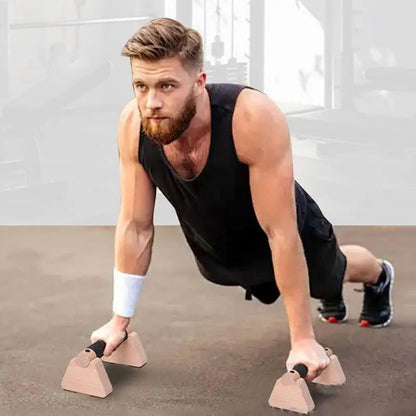 Wooden Push-Up Stand, Non-Slip Push-Up Bars
