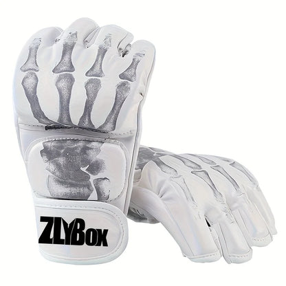 PU Half-Finger Boxing Gloves (1 Pair)