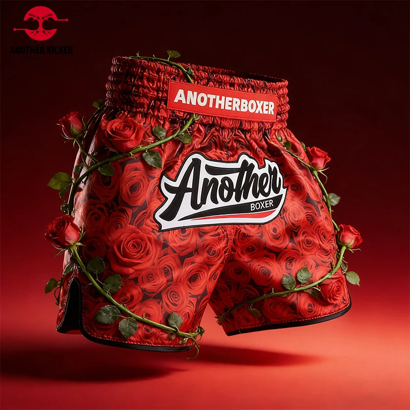 Boxing Pants Women Men Muay Thai Shorts Youth Adult Roses BJJ MMA Training Shorts Fitness Workout Boxer Fight Kickboxing Shorts