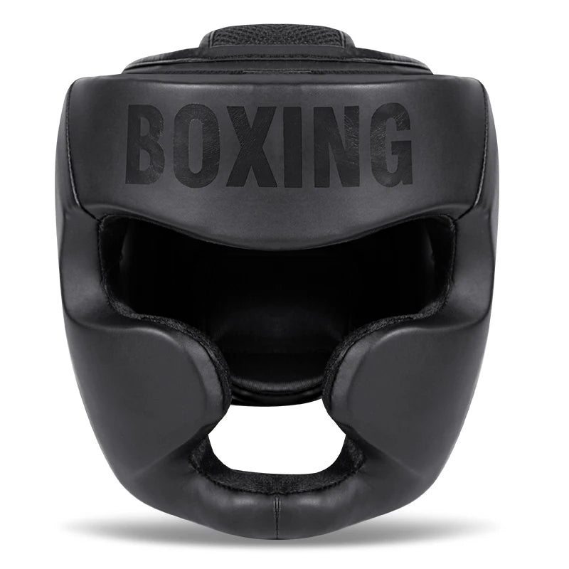 6-Color Leather Boxing Headgear